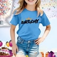 thumbnail image 2 of Crop Tops pour Enfants 9-10 Filles Manches Longues pour Anniversaire d'Enfants T-Shirt à Manches Courtes Col Rond Été Coupe Décontractée Basique, 2 of 4