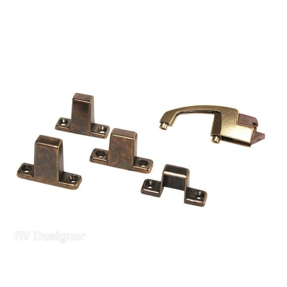 RV Designer Porte Attraper H243 Utiliser pour Garder les Portes de Bagages RV Ouvert; Bronze Antique; avec Attache; Simple