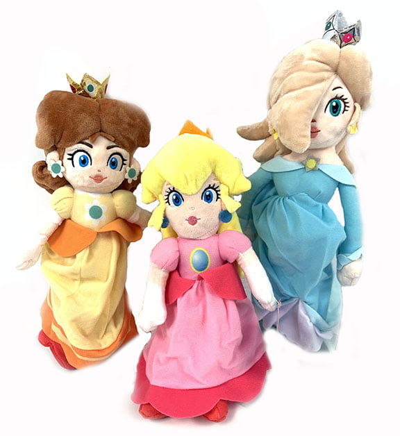 3 Pcs Super Mario Princess Peach Daisy Soft Plush Anime Toy Doll Gift Home Decor 