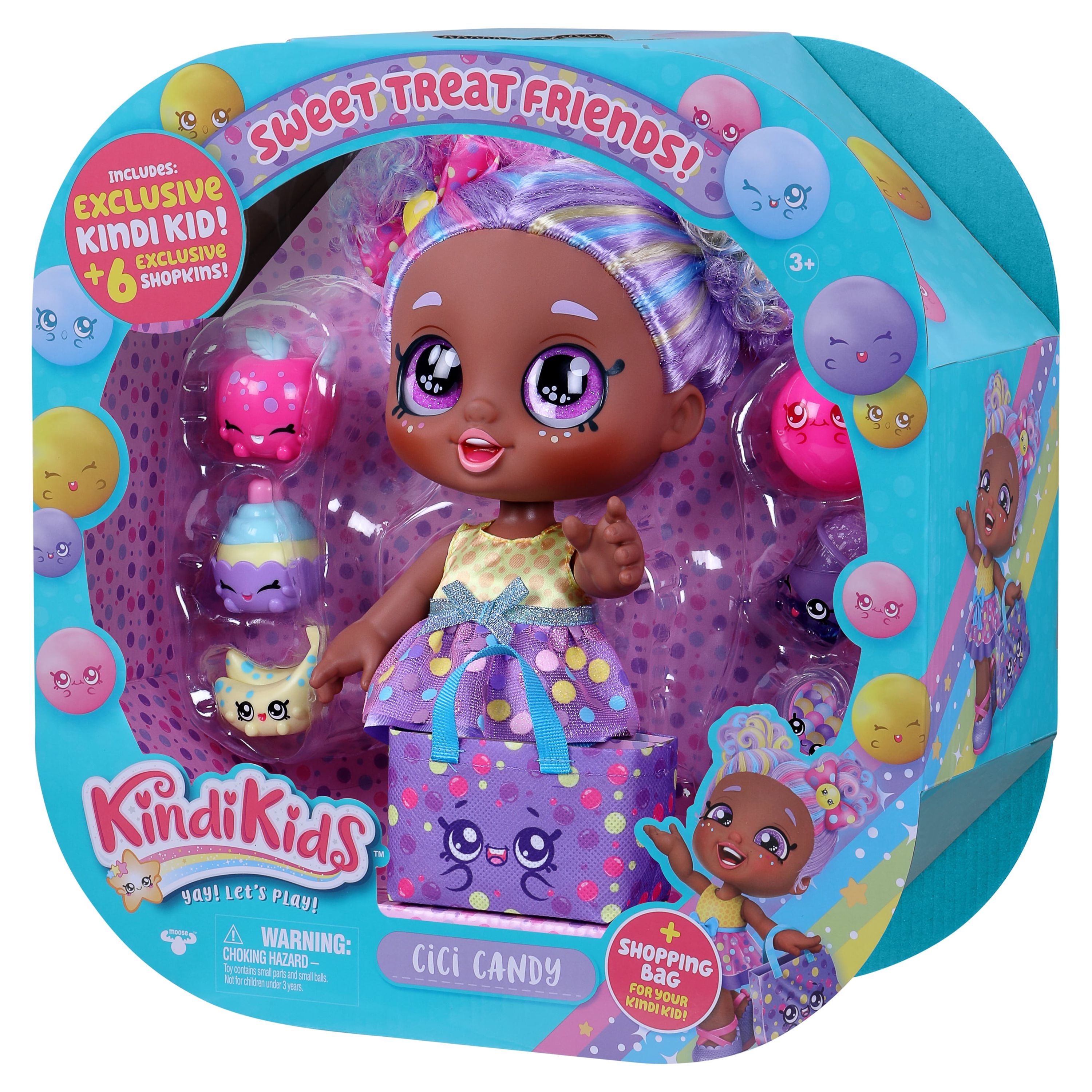 Kindi Kids Skittles 1 Shopping bag plus Shopkins Doll Playset, 8 Pieces - image 5 of 5