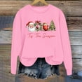 thumbnail image 2 of WEAIXIMIUNG Sweat-Shirt Blanc pour Femmes Mode Hiver Imprimé Festif de Noël Col Rond, 2 of 3