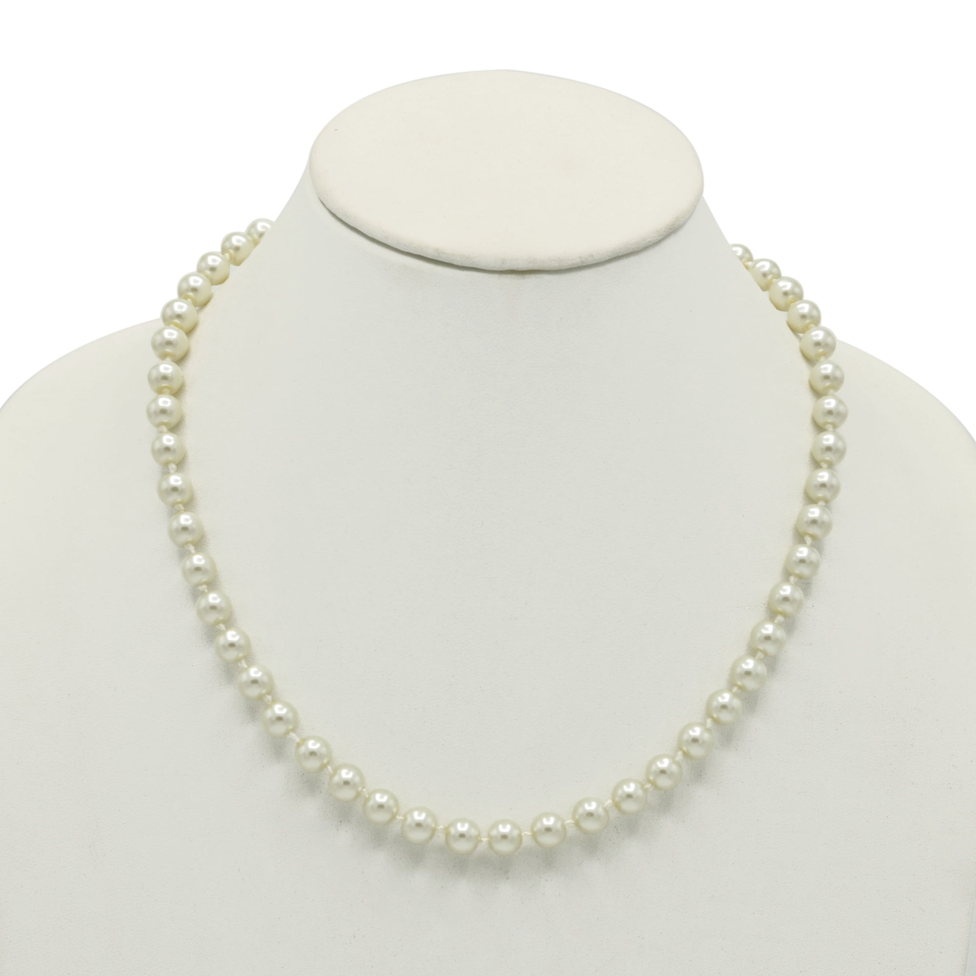 Time and Tru Women's 8MM Faux Pearl Necklace 17.5 Time and Tru Women's 8MM Faux Pearl Necklace 17.5