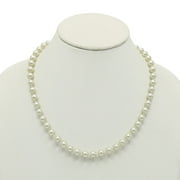 Time and Tru Women's 8MM Faux Pearl Necklace 17.5 with Extender