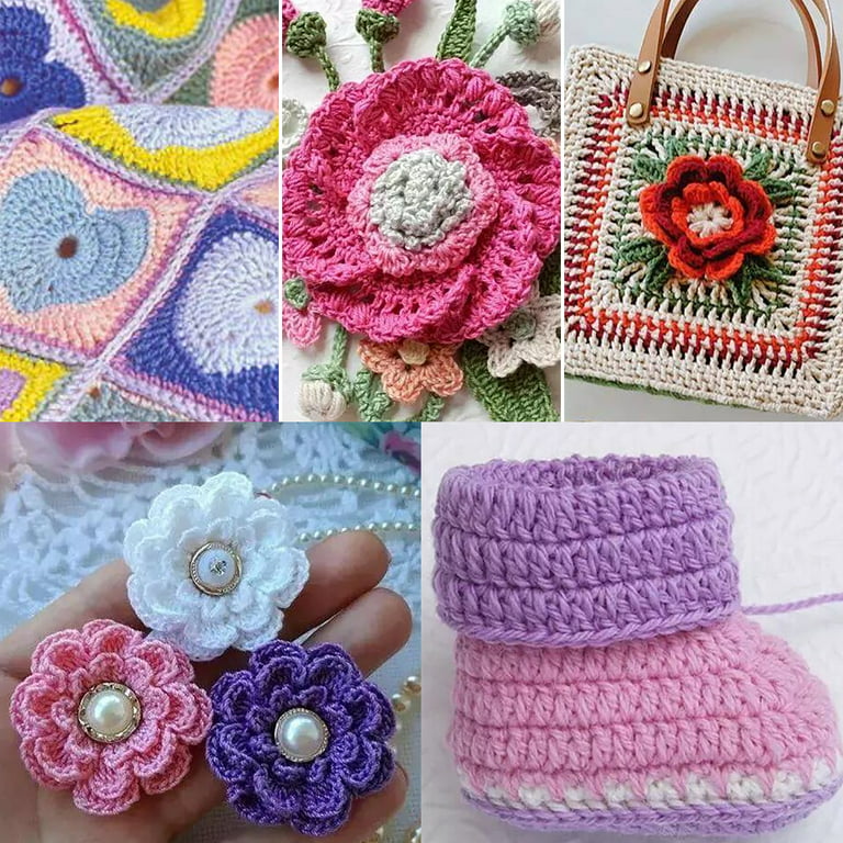Jupean Crochet Hook, Extra Long  Knitting Needles for Beginners and  Crocheting Yarn,7 mm