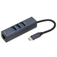 thumbnail image 2 of USB C To Ethernet Adapter, USB C Hub 1000Mbps 100Mbps RJ45 Gigabit Ethernet Port 4 In 1 With Storage Hole For Laptops, 2 of 8