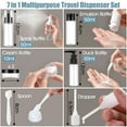 thumbnail image 7 of Travel Bottles Set for Toiletries, 7 in 1 Leakproof Travel Containers with Toiletry Bag, TSA Approved Refillable Squeezable Travel Jar for Cosmetic Shampoo, Portable Business Liquid Travel Accessories, 7 of 7