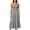 Gray, variant on Women's Summer Maxi Dress,Smocked Ruched Bust Sundress with Adjustable Straps & Pockets-Beach Vacation Dress Hot Pink,M