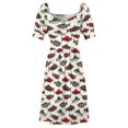 thumbnail image 4 of Vestido de manga corta con estampado de salmón del Pacífico vestidos de fiesta elegantes para mujer vestido de verano para mujer 2025, 4 of 6