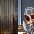 thumbnail image 2 of Florero Dinyeo, grande, cilíndrico, de cristal marrón acanalado, 2 of 6