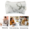 thumbnail image 3 of Unique Bargains 1 Pcs Makeup Bag Cosmetic Travel Bag Waterproof PU Leather Case Makeup Bag for Women S Size White, 3 of 6