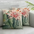 thumbnail image 3 of GOSMITH Aremazing Summer Succulent Plant Throw Pillow Covers Cactus Prickly Pear Pink Flower Super Soft Throw Pillow Case Cover Home Decorative Cushion Cover for Sofa Couch Prickly Pear Flower, 3 of 5