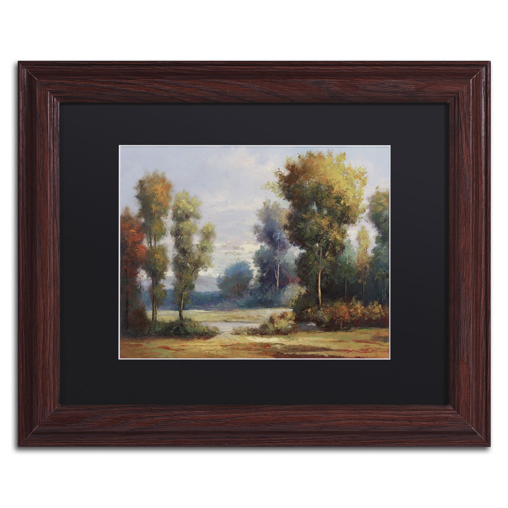 Trademark Fine Art "Memory Lane" Canvas Art by Daniel Moises, Black Matte, Wood Frame