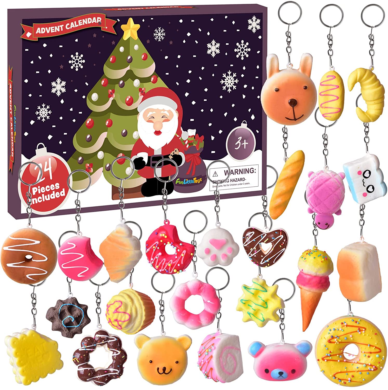 Rl 2022 Advent Calendar 24 Mochi Squishies Reusable Gift For Boys 