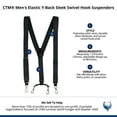 thumbnail image 5 of CTM  Elastic Y-Back Sleek Swivel Hook Suspenders (Men), 5 of 5