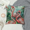 thumbnail image 2 of PRATYUS Flamingo Throw Pillow Cover Couch Pillow Case Square Outdoor Pillow Sofa Bed Lumbar Pillowcase Decorative 12x12in, 2 of 5