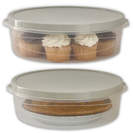 

Evelots Set of 2 Pie Keepers-Clear Plastic Food Storage Containers-Holds 9 Inch Cakes Pies Pastries