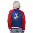 thumbnail image 2 of Women's Starter Royal/Red New England Patriots Satin Full-Snap Vintage Varsity Jacket, 2 of 2