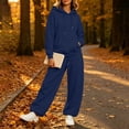 thumbnail image 3 of ShomPort Sweatsuit for Women Fall 2 Piece Outfits Long Sleeve Hoodie Sweatshirts and Wide Leg Joggers Tracksuit Sets, 3 of 6