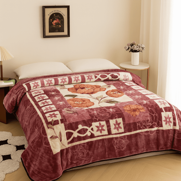 DBOZE Weighted Heavy Warm Blanket – Queen Size Faux Mink Silky Soft Plush Fleece Throw for Autumn and Winter