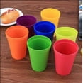 thumbnail image 2 of 12 PCS Unbreakable Plastic Tumblers,Plastic Cups Reusable，Kids Plastic Cups,Plastic Kids Juice Tumblers for Children and Adults, 13.5OZ/400ml （6 Colors）, 2 of 5