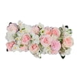 thumbnail image 4 of Centro de mesa con arreglo de boda en hilera de flores con puerta arqueada, camino de boda realista Rosa claro, 4 of 9