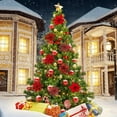 thumbnail image 6 of 24PCS Christmas Poinsettia with Clips Glitter Artificial Flower Winter Party Supplies for Xmas Tree Ornament Wedding Birthday Wreath Decoration, 6 of 7