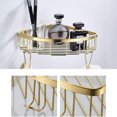 thumbnail image 3 of Shower Rack  Corner Shower Caddy Bathroom Shelves, Bathroom Shelves, Brushed Gold Metal Shower Corner Shelf, Wall Mount Shampoo Storage Shelf Rack, Bathroom Basket Holder, 3 of 6