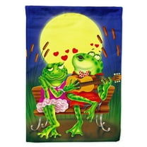 Carolines Treasures APH0522GF Frog Love Songs Flag Garden Size  Small multicolor
