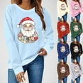 thumbnail image 2 of ShiShine Retro Santa Sweatshirt for Women Vintage Christmas Sweaters Crewneck Oversized Long Sleeve Tops, 2 of 5