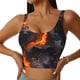 thumbnail image 1 of Fotbe Molten Lava Abstract Flow Sujetador Deportivo Largo sin Aros para Mujer con Almohadillas y Soporte Medio, Transpirable y Absorbente, Camiseta Tipo Chaleco o Tank Top-Small, 1 of 8