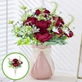 thumbnail image 2 of Artificial Spring Flowers with Peony Rose Fake Flower Bouquet Silk Flowers for Home Decor Table Centerpiece (A), 2 of 6