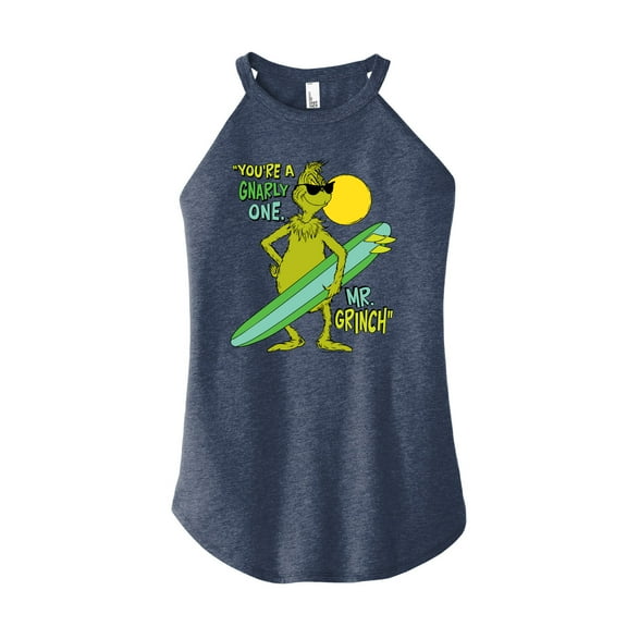 The Grinch - Youre A Gnarly One Mr Grinch - Juniors High Neck Tank Top