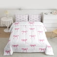 thumbnail image 2 of Castle Fairy Girly Ribbon Bow Full Size Comforter Sets,Stripes Polka Dots Bedding Sets, 2 of 8
