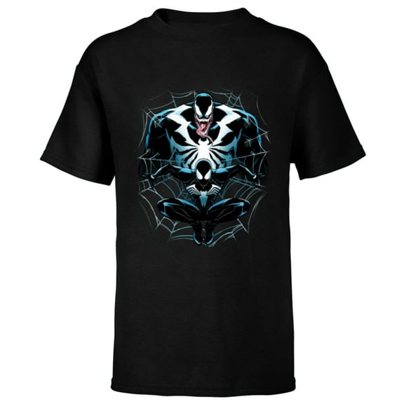 Marvel Spider-Man 2 PlayStation Game Symbiote Suit & Venom - Short Sleeve T-Shirt for Kids - Customized-Black