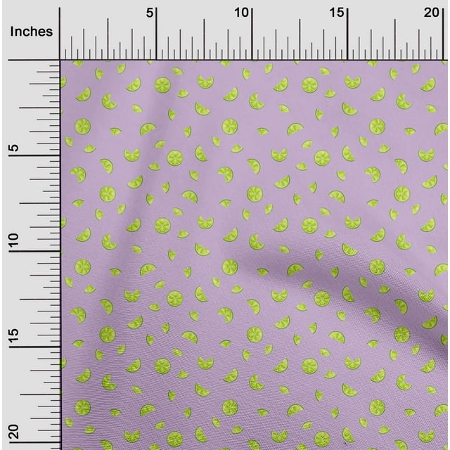 oneOone Silk Tabby Fabric Lemon Slice Vegetable Fabric Prints by Yard 42 Inch Wide
