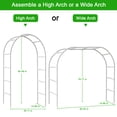 thumbnail image 3 of 7.87ft Garden Arch Trellis for Climbing Plants, Metal Arch Frame, Pumpkin Archway Outdoor Garden Arbors and Arches for Halloween Christmas Birthday Party Baby Shower Decoration,White, 3 of 8