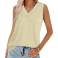 thumbnail image 7 of AherBiu Summer Tank Tops for Women V Neck Sleeveless Comfy Basic T Shirts Camisole Tees Casual Tanks, 7 of 7