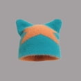thumbnail image 2 of Cat Ear Knit Beanie Five Point Star Adult Winter Warm Slouchy Cap, 2 of 3