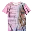 thumbnail image 1 of TayIor Sw1ft Chemises, Tyler Sw1ft Merch, Tyler Sw1ft, Mode Décontractée Imprimée Col Rond Manches Courtes Chemises Blouse Femme Graphique Amateur de Musique TKFASHION Violet Clair m, 1 of 3