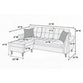 thumbnail image 2 of Modern Black Faux Leather Sectional Sofa 87" x 59" x 36"H, 2 of 5