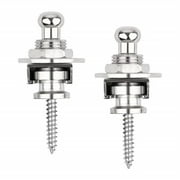 Guitar Strap Locks,2 PCS Silver Guitar Strap Lock Buttons Guitar Strap Locks Set Security Quick Release Strap lock Retainer System Guitar Strap Lock for Electric,Bass,Acoustic Guitar