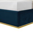 thumbnail image 4 of Inspired Home Roxana Upholstered Velvet King Bed with Gold Base Frame, Navy, 4 of 10