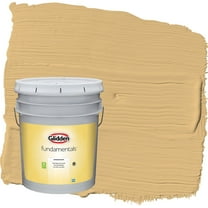 Glidden Fundamentals Honey Bunny / Yellow Flat Interior Paint, 5 Gallon