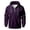 Dark Purple, variant on Mens Half-Zip Hoodie for Winter - Solid Casual Pullover Sweatshirt, Long Sleeve Top with Hood for Cold Season