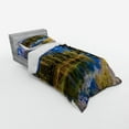 thumbnail image 3 of Mountain Duvet Cover Set, Snow Covered Alps Peaks Fir Trees in Lake Natural Paradise European Scenery, Bedding Set with Shams and Fitted Sheet, 3 Sizes, by Ambesonne, 3 of 3
