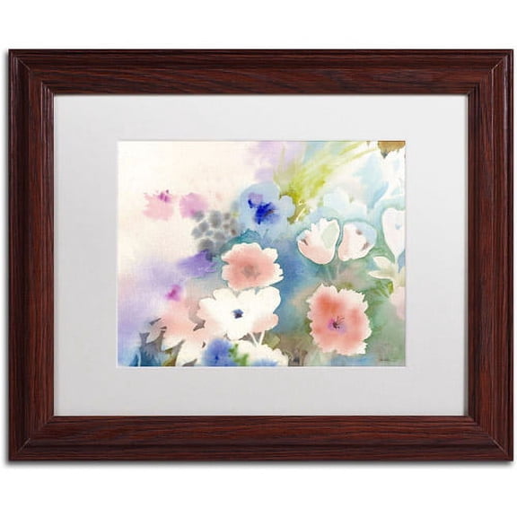 Trademark Fine Art "Mystic Garden" Canvas Art by Sheila Golden, White Matte, Wood Frame
