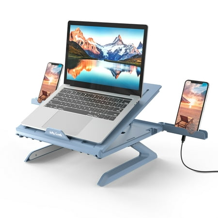 Langtuo Laptop Stand, Ergonomic Aluminum Laptop Mount Computer Stand for Desk Compatible with MacBook Surface Notebook 10-17inch