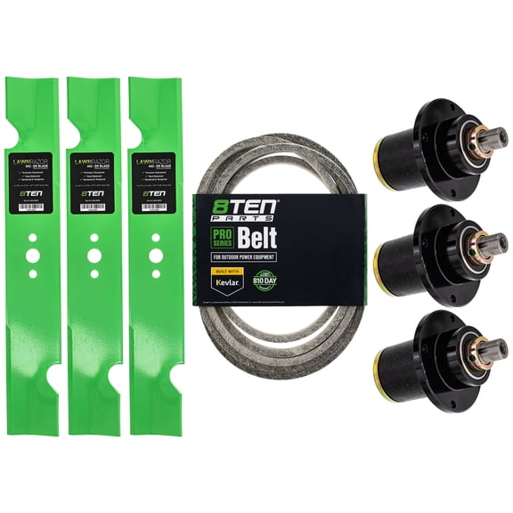 8TEN Blade Spindle Belt Kit for Bad Boy CZT50 ZT50 Maverick Outlaw 48 50-inch MK1005294