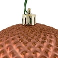 thumbnail image 3 of Vickerman 4" Coral Durian Glitter Ball Ornament, 6 per Bag, 3 of 5