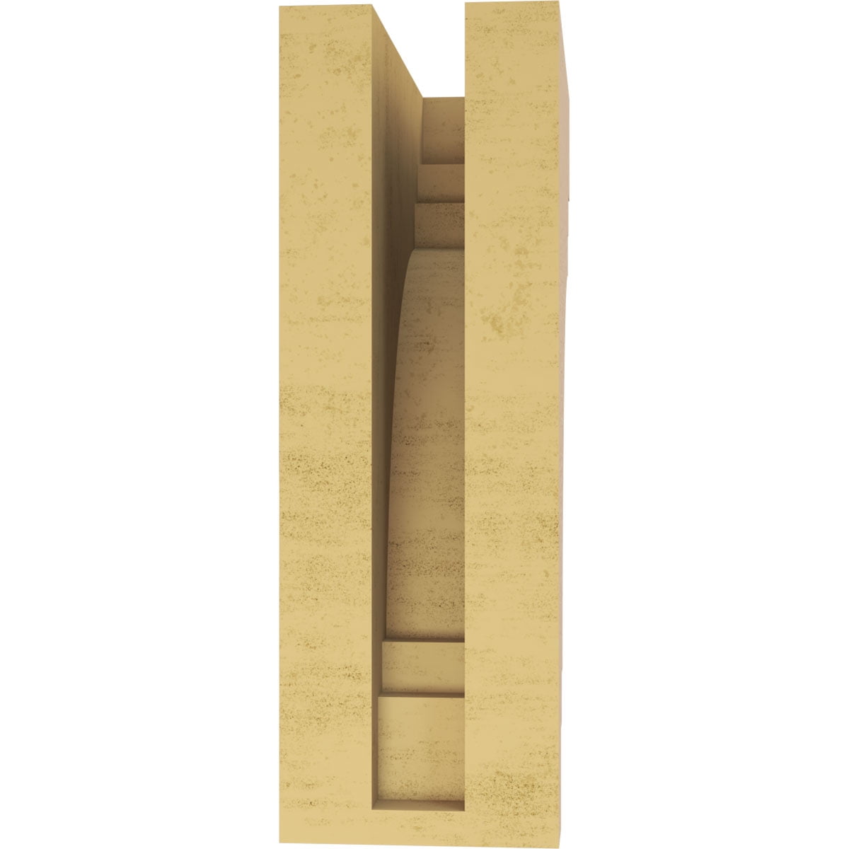 3"W x 6"D x 9"H Classic Pescadero Rough Cedar Woodgrain TimberThane Corbel, Primed Tan